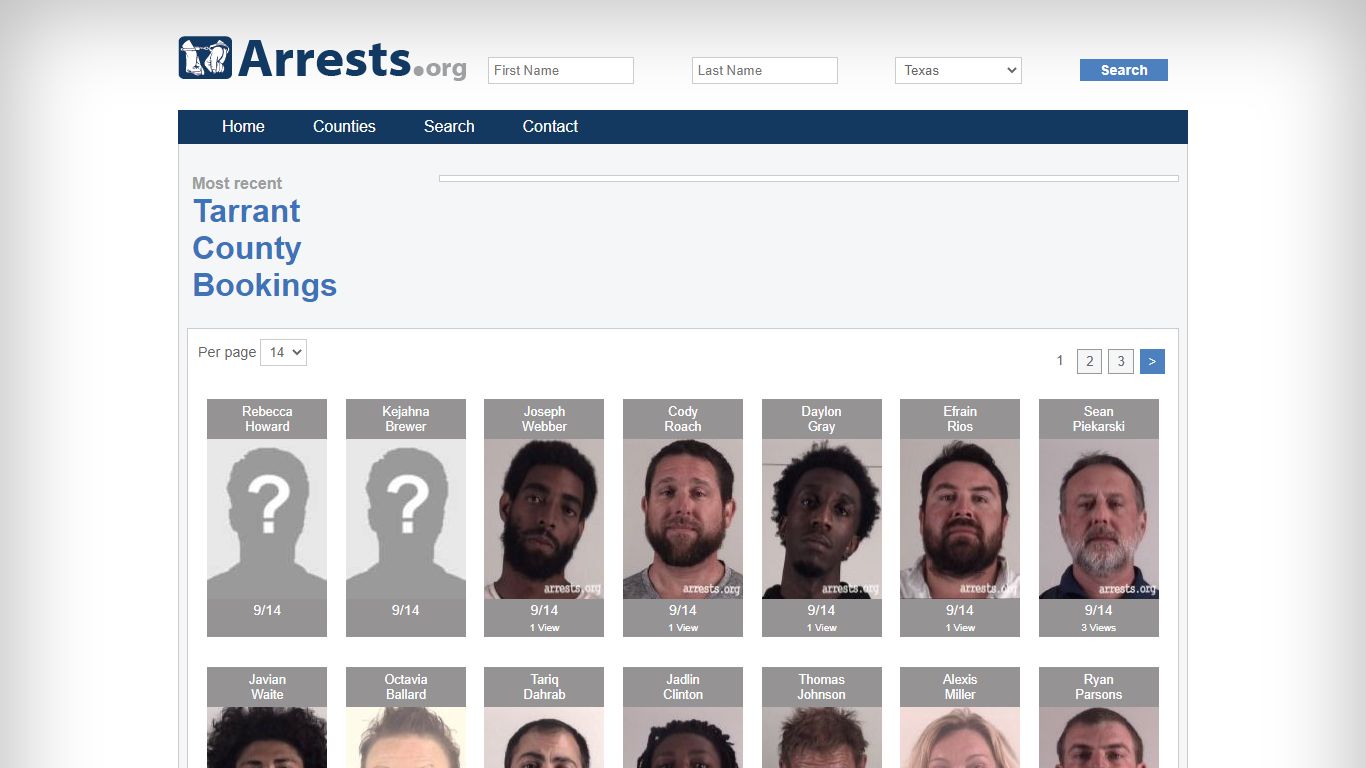 Tarrant County Arrests and Inmate Search