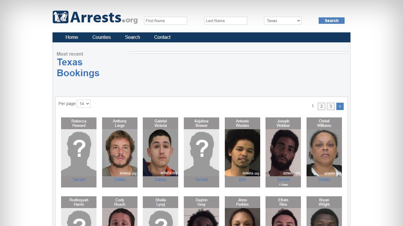 Texas Arrests and Inmate Search